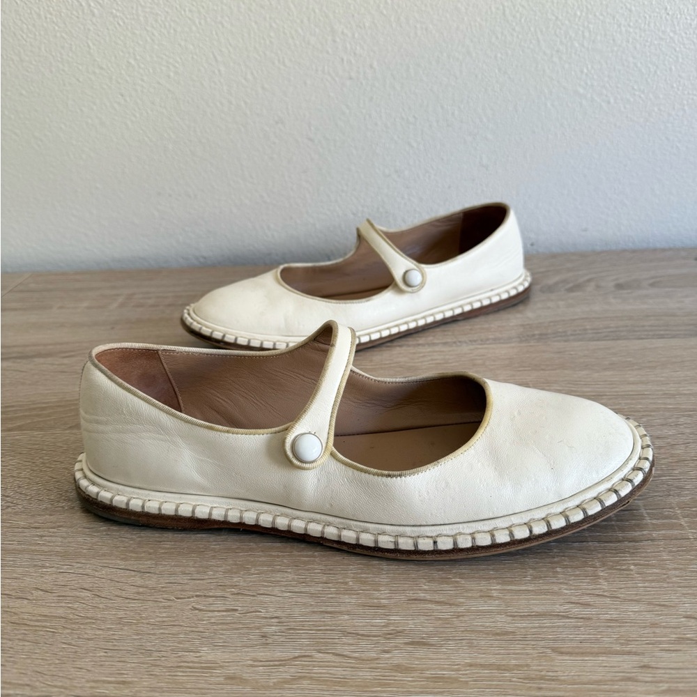 Chloe Cream Mary Jane Flats - Picture 6 of 10